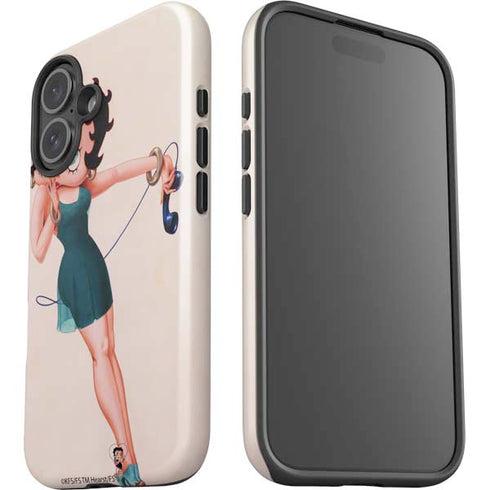 Betty Boop On the Phone iPhone 16 Plus Impact Case
